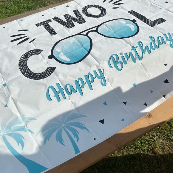 Happy Birthday Banner with Sunglasses Design - Picture 4 of 4